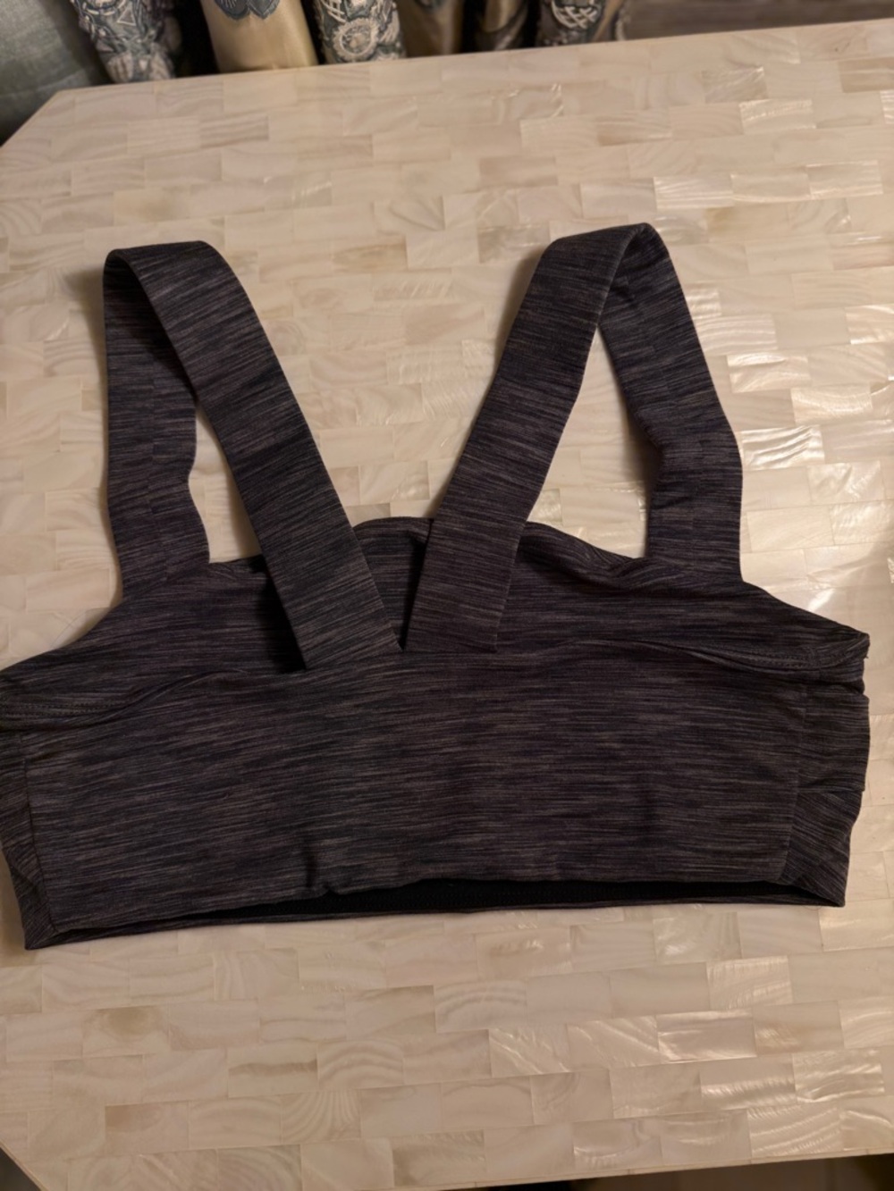 Outdoor Voices Women's Black Heather Supportive Sports Bra